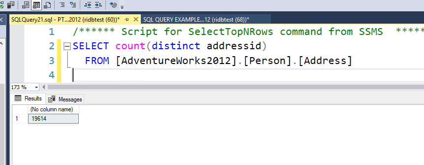 Count function SQL