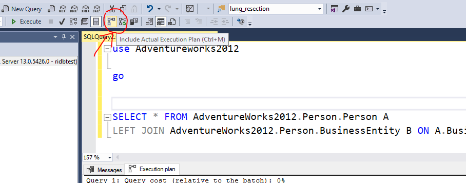 SQL-selecting actual selection plan