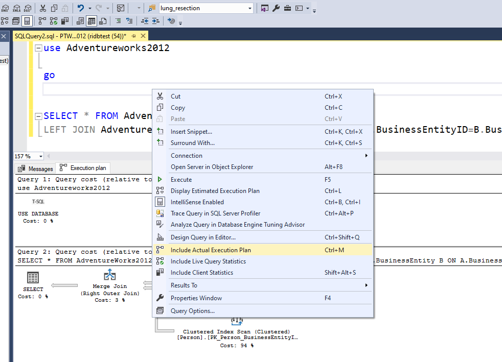 SQL-selecting actual selection plan