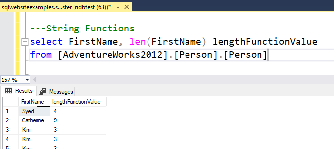 SQL-LEN() Funtion
