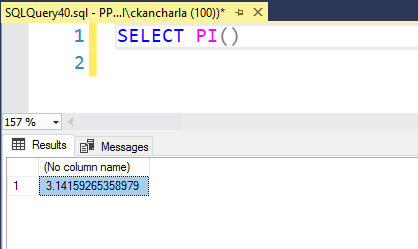 SQL PI() Function