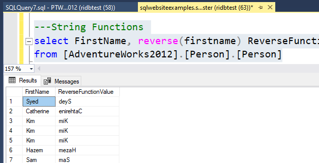 SQL-REVERSE() Funtion