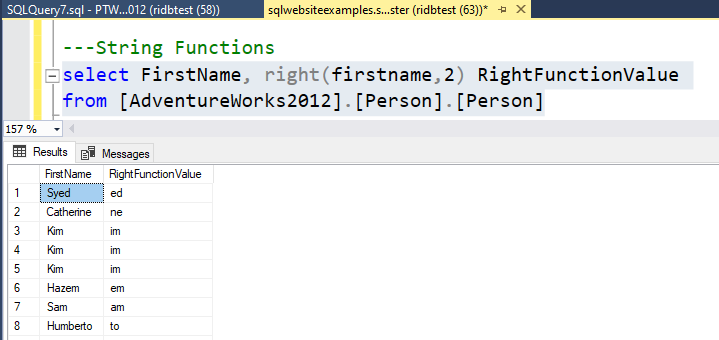 SQL-UNICODE() Funtion