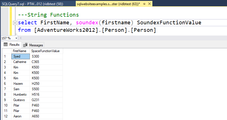 SQL-SOUNDEX() Funtion
